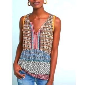 Anthropologie Ranna Gil Dashur Tiered Top